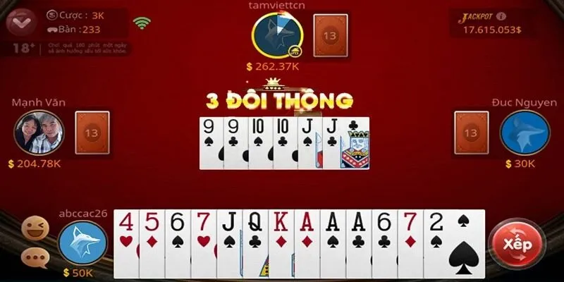 Quy tắc xếp bài khi đánh Tiến Lên Miền Bắc