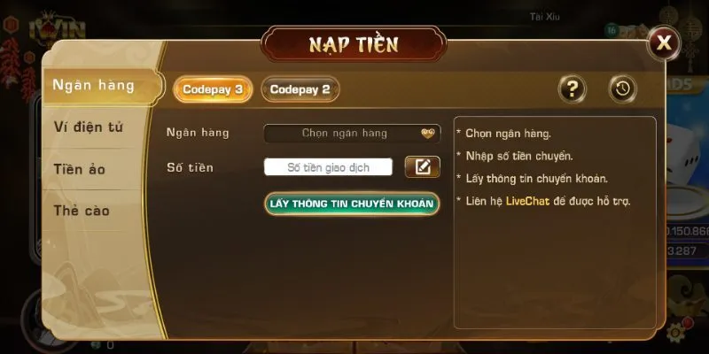 Giao dịch nạp tiền tại cổng game diễn ra minh bạch
