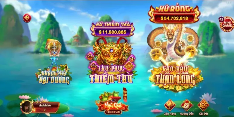 Giao diện trò chơi Vua bắn cá hấp dẫn tại cổng game